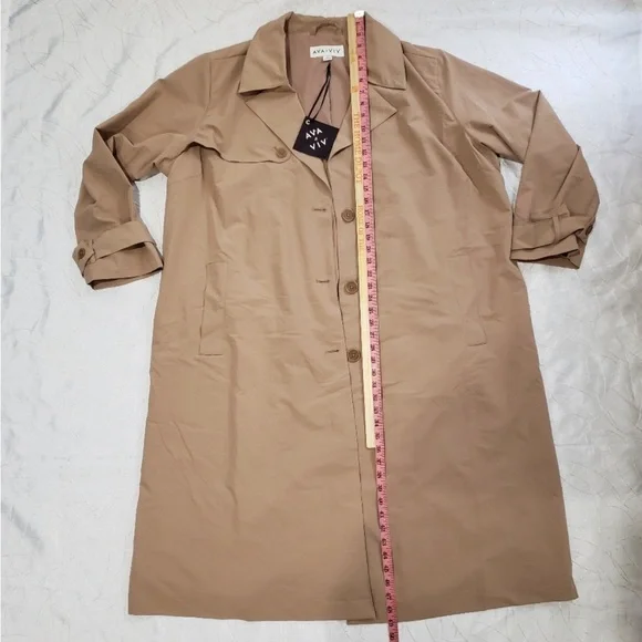 Ava & Viv Classic Beige Coat - Picture 6 of 11